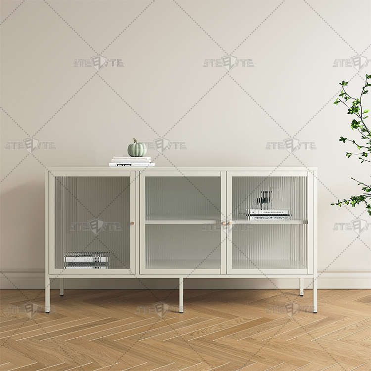 metal sideboard glass cabinet metal glass bookcase living room storage cabinet